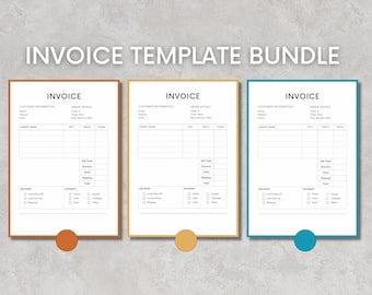 invoice template, small business invoice, canva template, editable invoice, instant download, easy invoice