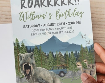 Dinosaur Birthday Invitation Template Dinosaur Party Jurassic World Party Jurassic Park Invitation Dinosaurs Digital Download Invitation