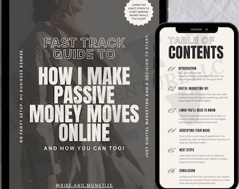 PASSIVE INCOME Digital Guide for Beginners | Learn How to Make Money Online | Digital Marketing & Affiliate Starter eBook PDF