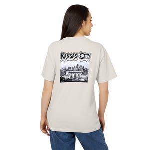 Kansas City Skyline Union Station Tee | Garment-Dyed Faded Streetwear Shirt image 4