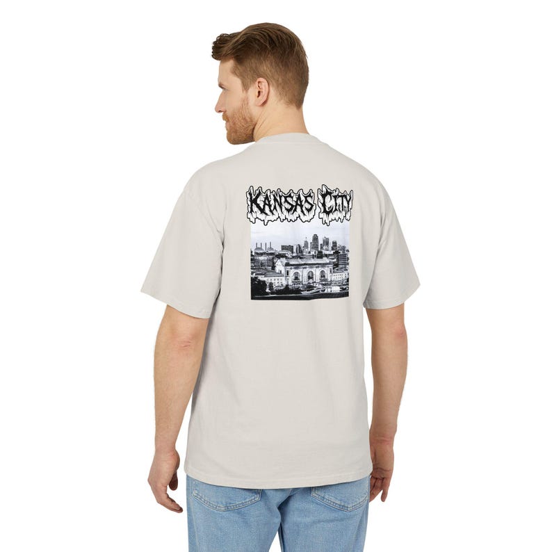 Kansas City Skyline Union Station Tee | Garment-Dyed Faded Streetwear Shirt image 6
