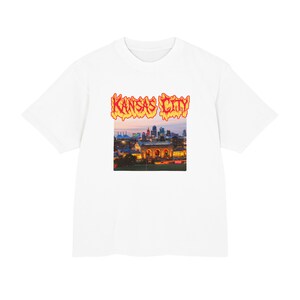 Kansas City Skyline Graphic Tee | Alternative Streetwear Apparel, Unisex Boxy Fit image 3