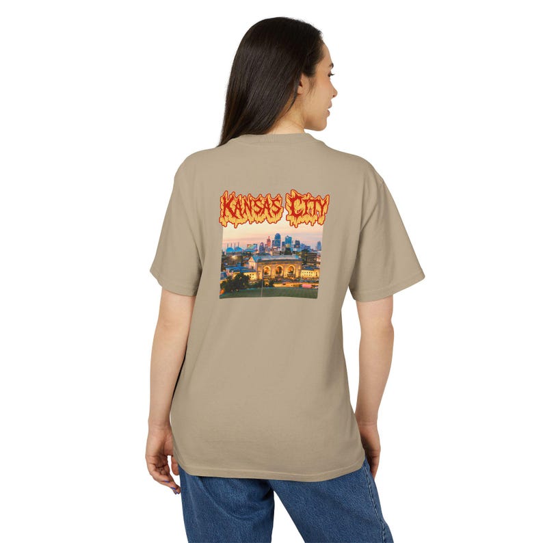 Kansas City Skyline Union Station Tee | Garment-Dyed Faded Streetwear Shirt image 8