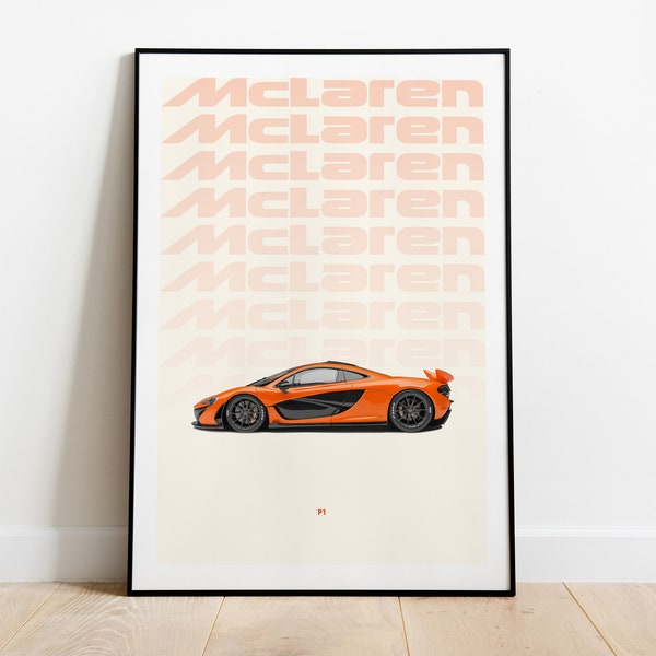 Mclaren P1 Exotic Car Cars MULTI TOILE murale ART Photo Print