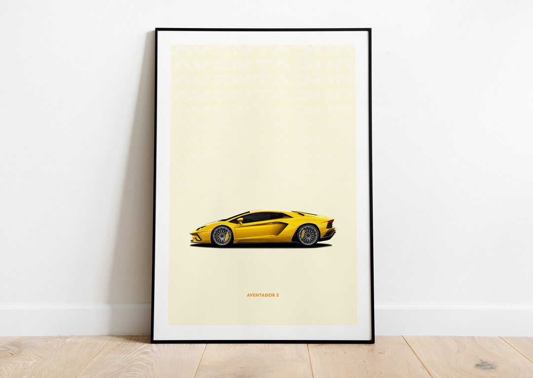 Aventador S Car Print Wall Art Poster for Kids Etsy UK