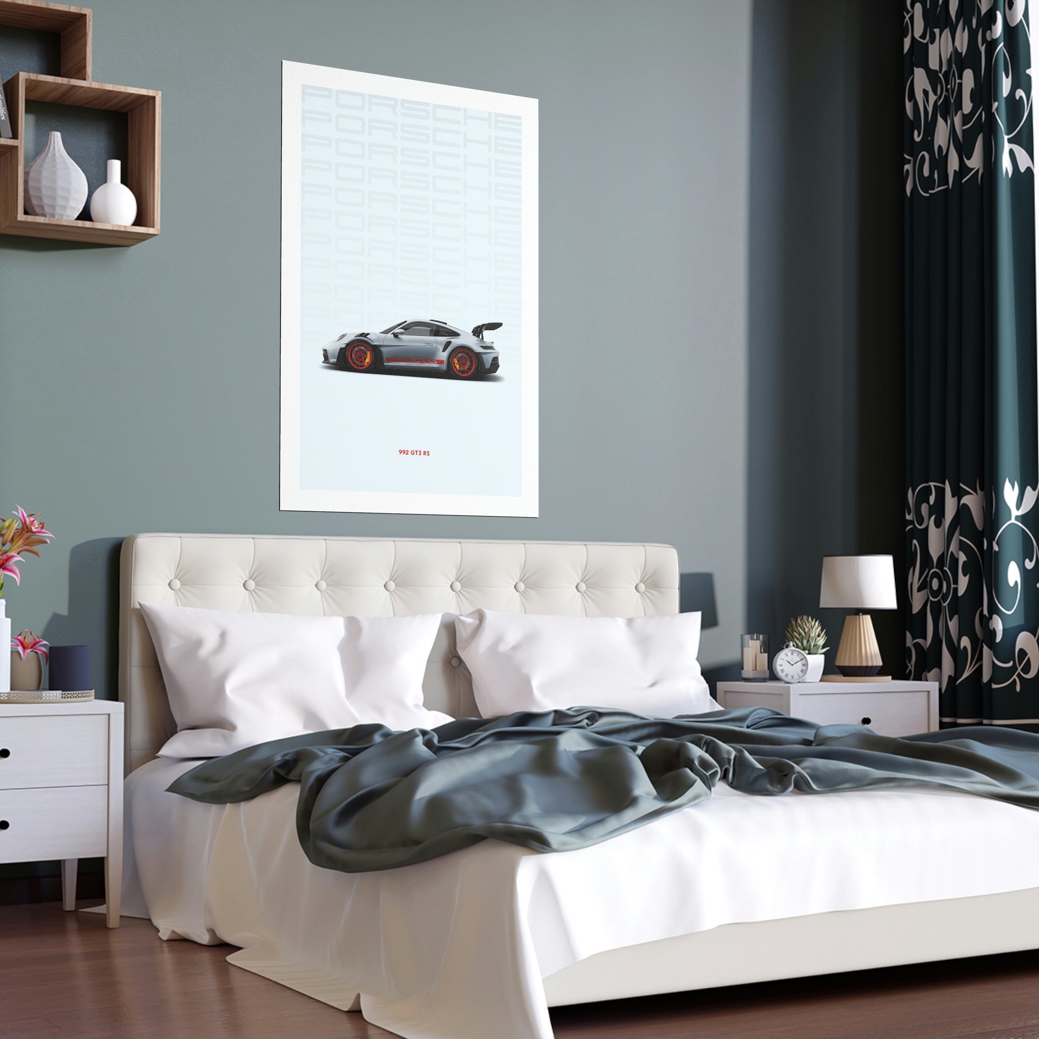 Porsche 911 992 GT3 Rs Car Print Wall Art Poster for Kids, Boys Room ...