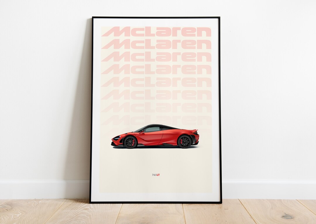 Mclaren 765LT Car Print Wall Art Poster for Kids Boys Room Etsy