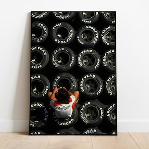 Vintage Aesthetic Ferrari F1 Wall Art Poster Print: Retro Oil Painting Style for Car Enthusiasts | Aesthetic Retro Oil Painting Home Decor
