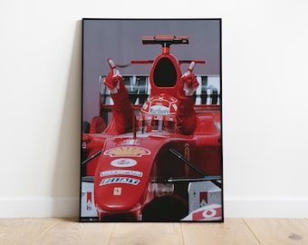 ミハエル シューマッハ F1 ポスター プリント、ウォール アート