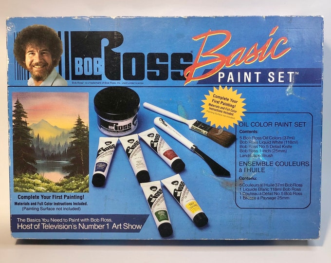 Vintage 1990s Bob Ross Paint Set Etsy