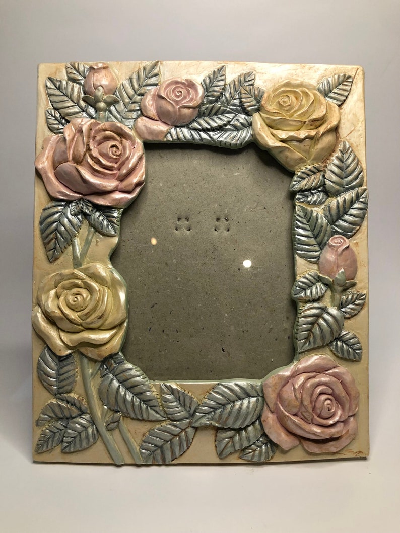 Vintage 1990 Figi Graphics Roses Picture Frame Etsy