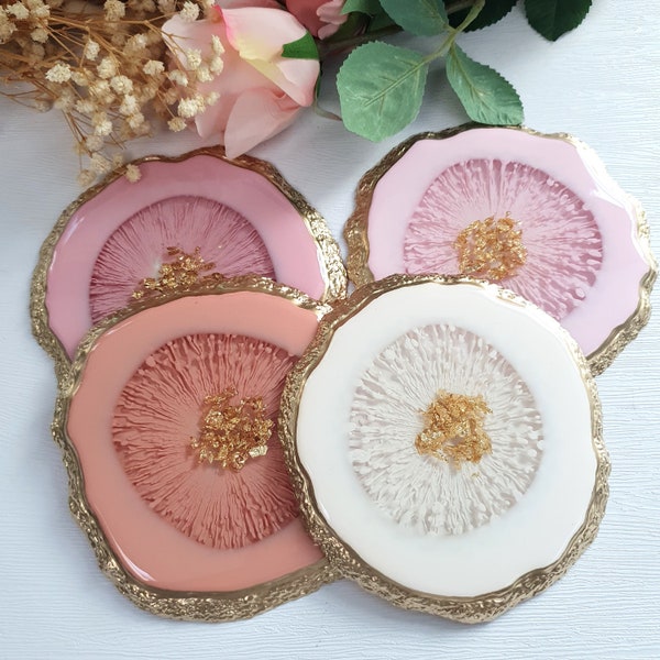 MADE TO ORDER - Pink Selection of Handmade Resin Coasters | Home Decor | Decorative Plate | Decorative Tray | Table Decor | Gifts & Presents