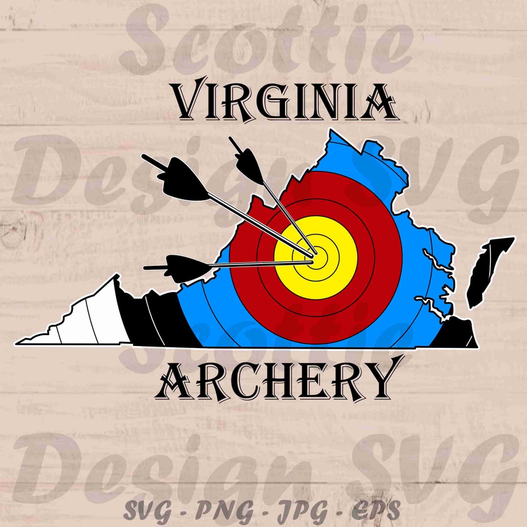 Virginia State Archery SVG Archery Target SVG Archery Etsy