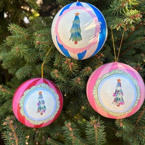 Handbemalte Rotkehlchen Weihnachtsschmuck Handbemalte Weihnachtsdekoration Handgemachte Ornamente
