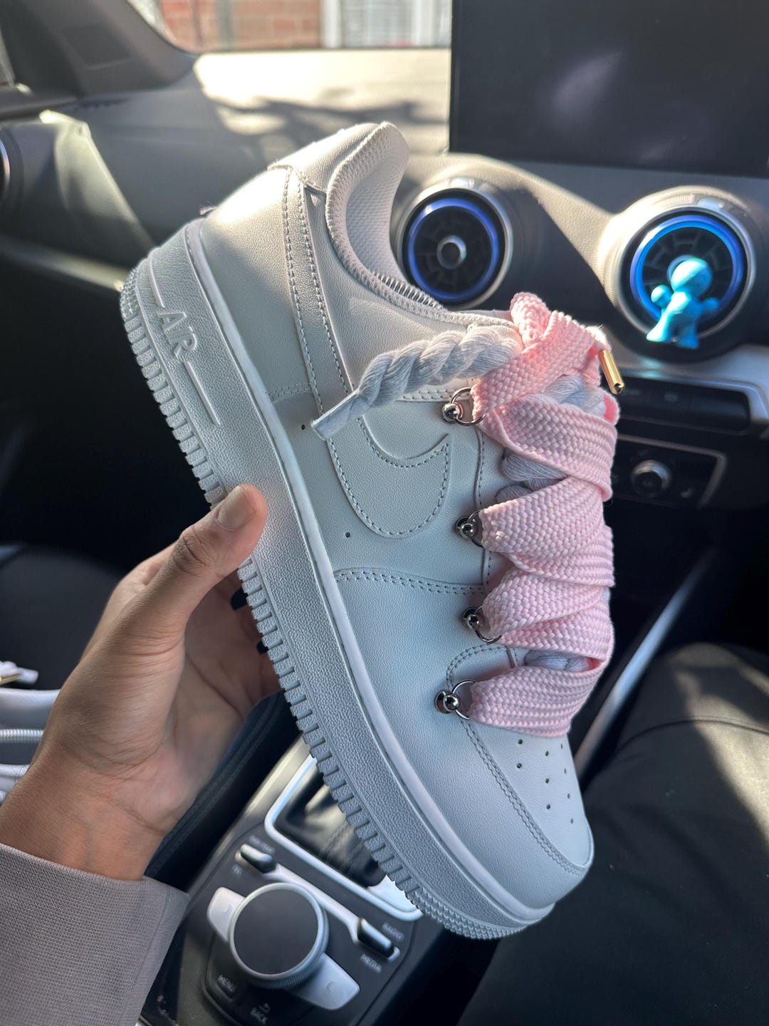 Pink Rope Laces Af1 Custom Pink Rope Lace Air Force 1s – Lanvin Inspired AF1 - Etsy