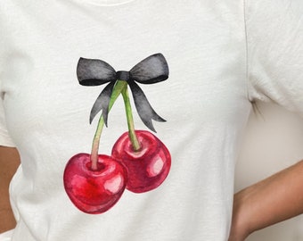 cherry bow png, watercolor cherry bow png, cherry bow svg, cherry svg, cherry clipart, cherry png, cherries svg, cherries png, digital