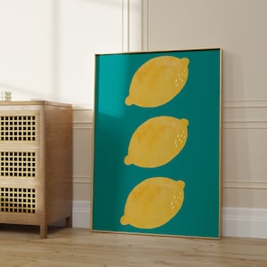 Lemon Art, When Life Gives You Lemons Wall Art, Lemon Print, Trendy Bar Cart Print, Minimalist Aesthetic Printable, Funny Retro Poster