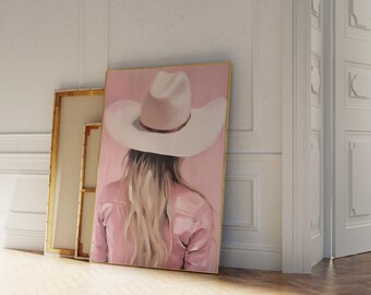 Coastal Cowgirl Printable Poster, Coastal Cow Girl Room Decor, Preppy Cowgirl Dorm Room Wall Art Decor, Girly Digital Download