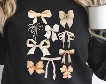Neutral Bows PNG, Neutral Bow SVG, Coquette Bows Png, Trendy Aesthetic Shirt Design, Soft Girl Aesthetic, Cottagecore Aesthetic, Ribbon Svg