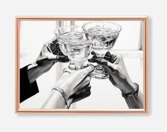 cheers print | bar cart wall decor | cheers sign | cheers printable wall art | bar cart accessories | bar cart art | salud | cin cin