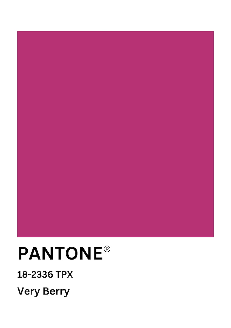 Pantone Color of the Year, PANTONE 2024 Print, Pantone VERY BERRY