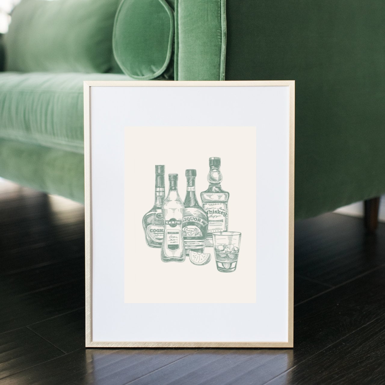 Bar Cart Vintage Liquor Bottles Art Print Bar Cart Prints - Etsy