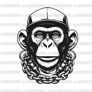 Monkey Svg, Monkey T-Shirt, Monkey Vector, Monkey Tattoo, Monkey printable, Monkey Clipart, Monkey Sublimation