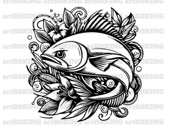 Mahi Mahi Fish Svg, Mahi Mahi Shirt, Mahi Mahi Vector, Mahi Mahi Printable, Mahi Mahi Clipart