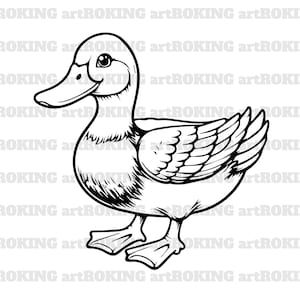 Duck SVG: Vector Clipart, T-Shirt Design, Tattoo Stencil