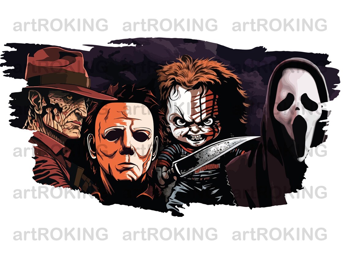 Halloween Characters SVG, Horror SVG, Scream, Mike Myers,freddy Krueger