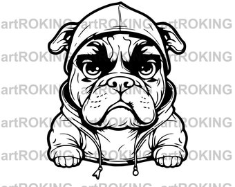Bulldog Svg, Bulldog Shirt, Bulldog Vector, Bulldog Printable, Bulldog Clipart,
