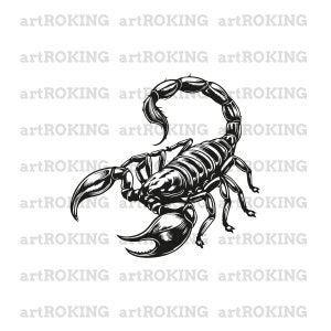 Scorpion Vector Art: Tattoo Clipart, T-Shirt Design (SVG)