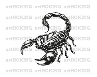 Scorpion Vector Art: Tattoo Clipart, T-Shirt Design (SVG)