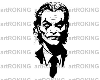Joker SVG Vector Clipart: Printable T-Shirt Design