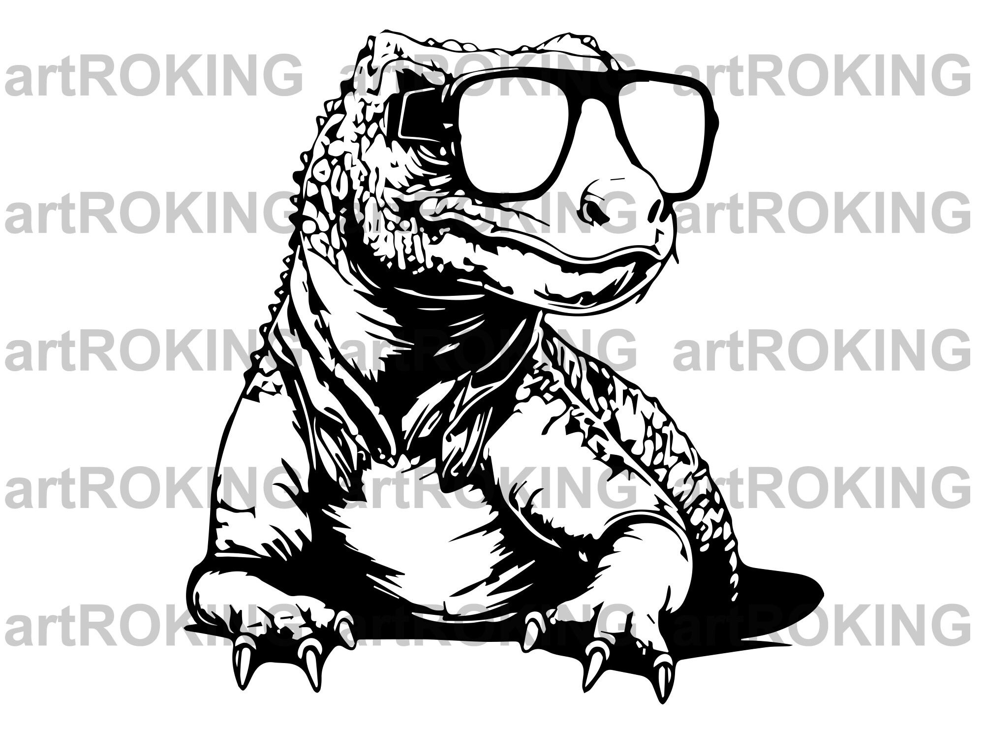 Komodo Dragon Vector Art: Shirt Clipart (SVG, Printable)