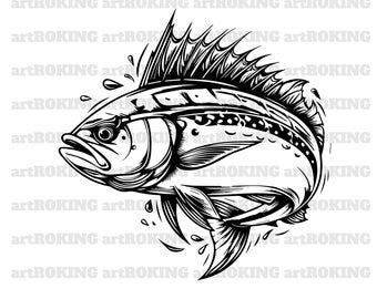 Bass Fish Svg, Bass Fish Shirt, Bass Fish Vector, Bass Fish Printable, Bass Fish Clipart,