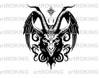 Baphomet Vector Clipart: Printable Shirt Design (SVG)