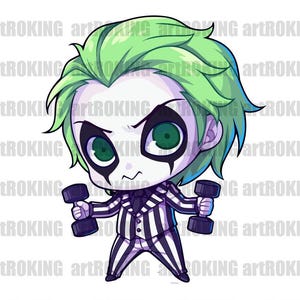Beetlejuice Voorhees Svg, Halloween Beetlejuice, Beetlejuice Vector, Beetlejuice Clipart, Beetlejuice  Printable, Chibi PNG
