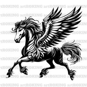 Pegasus Svg, Pegasus T-Shirt, Pegasus Vector, Pegasus Tattoo, Pegasus printable, Pegasus Clipart, Pegasus Sublimation