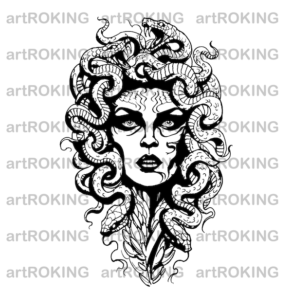 Medusa Svg, Medusa Shirt, Medusa Vector, Medusa Printable, Medusa Clipart,