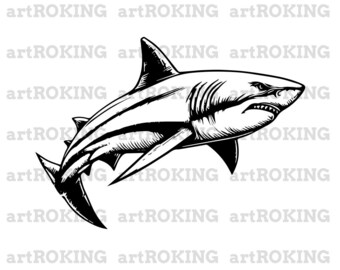 Shark Svg, Shark T-Shirt, Shark Vector, Shark Tattoo, Shark printable, Shark Clipart, Shark Sublimation