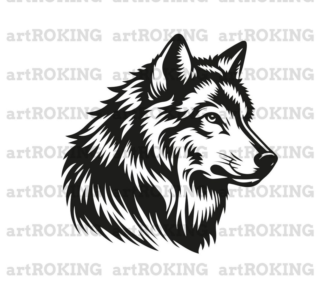 Wolf Svg, Wolf Tshirt, Wolf Vector, Wolf Tattoo, Wolf Printable, Wolf Clipart, Wolf Sublimation