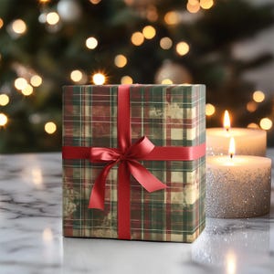 Striped Christmas Wrapping Paper Holiday Gift Wrap Seasonal Gift Wrap