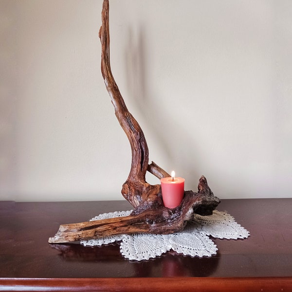 Driftwood Votive Candle Holder Etsy