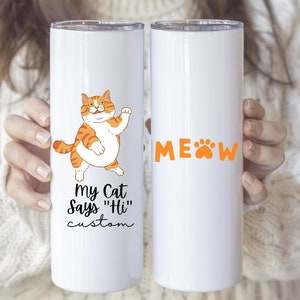 Benutzerdefinierte Katzenname Becher, personalisierte lustige Katzenbecher, Geschenk für Katzenmama, Becher für Katzenliebhaber, Katzenvater Becher, benutzerdefinierte Becher,