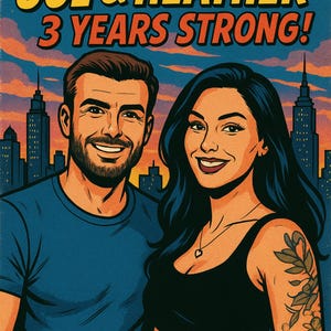 Comic Portrait – Superheld, Geburtstag, Haustier, oder Paar-Cover