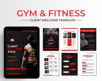 Gym Fitness Welcome Pack: Client Onboarding Canva Template