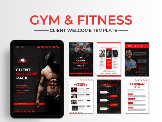 Gym Fitness Welcome Pack: Client Onboarding Canva Template