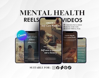Mental Gesundheit Instagram Reels: Templates für Therapeut & Life Coach (Canva)