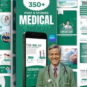 Healthcare Instagram Canva Templates Medical Social Media Posts Stories Highlights | Medical Branding | Health Templates | Medical Clinic